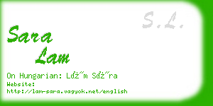 sara lam business card